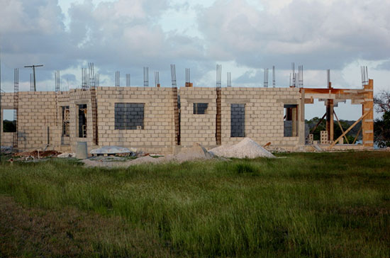 House under construction, March 2015